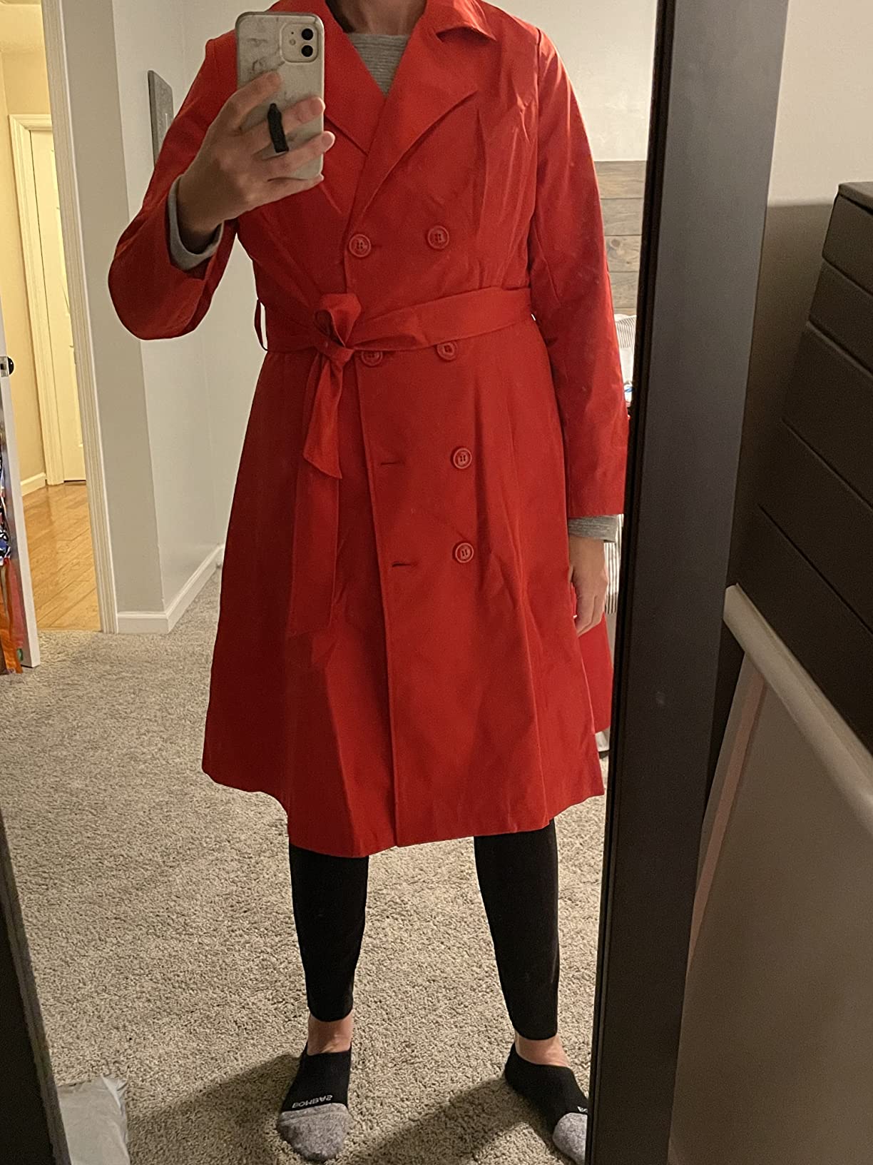 Zeagoo Women's Trench Coats Double-Breasted Long Coat with Belt customer photo 1