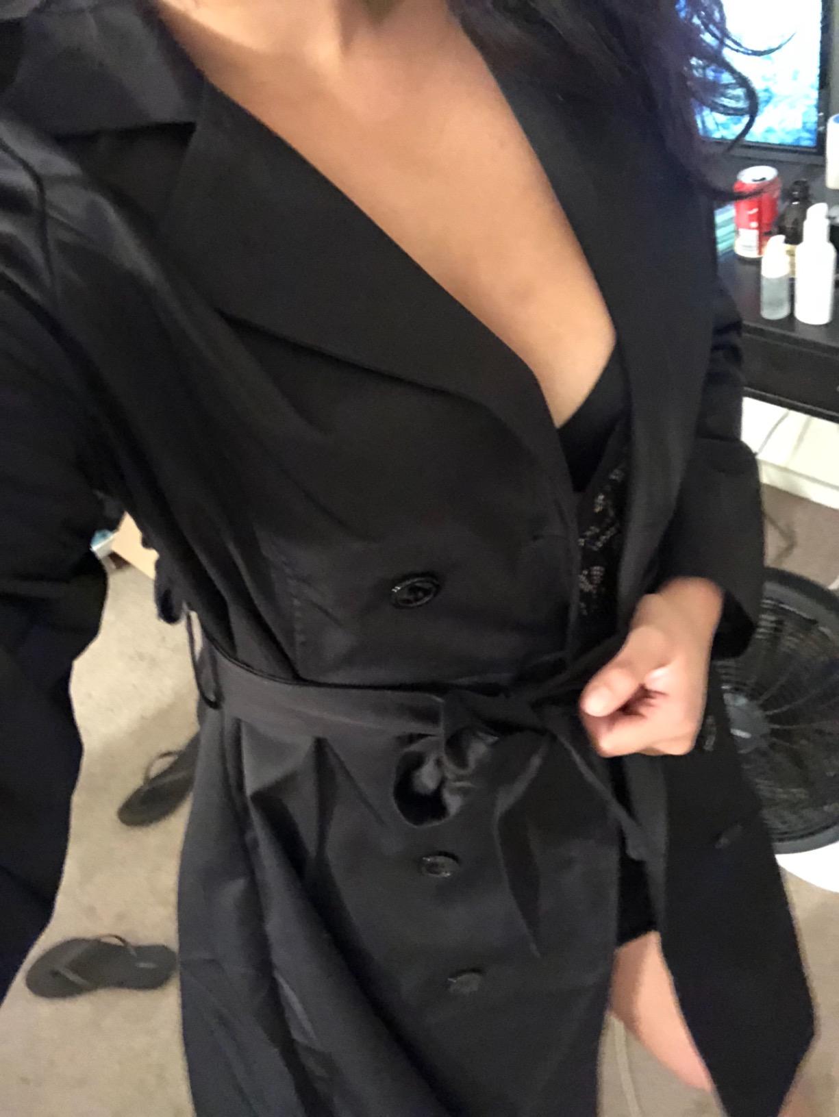 Zeagoo Women's Trench Coats Double-Breasted Long Coat with Belt customer photo 2