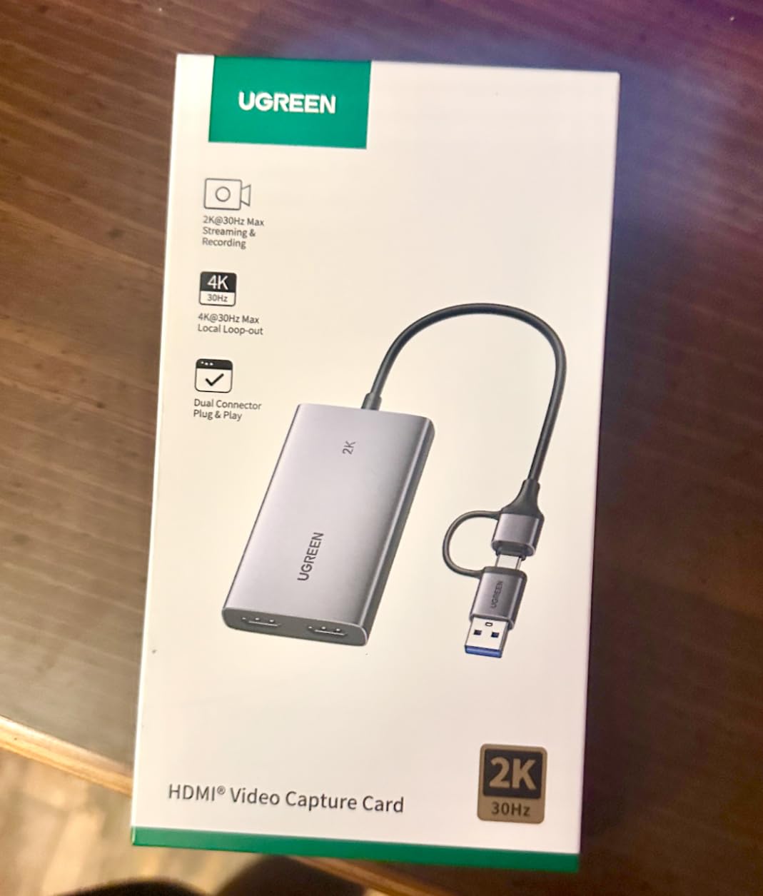 UGREEN 4K@30Hz Loop Out HDMI Capture Card for 2K 30FPS 1080P 60FPS USB 3.0 customer photo 2