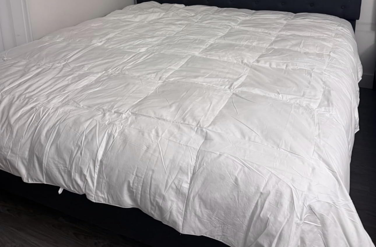 Hotel Grand Luxury White Goose Feather Down Fiber Comforter Full Queen Size customer photo 1