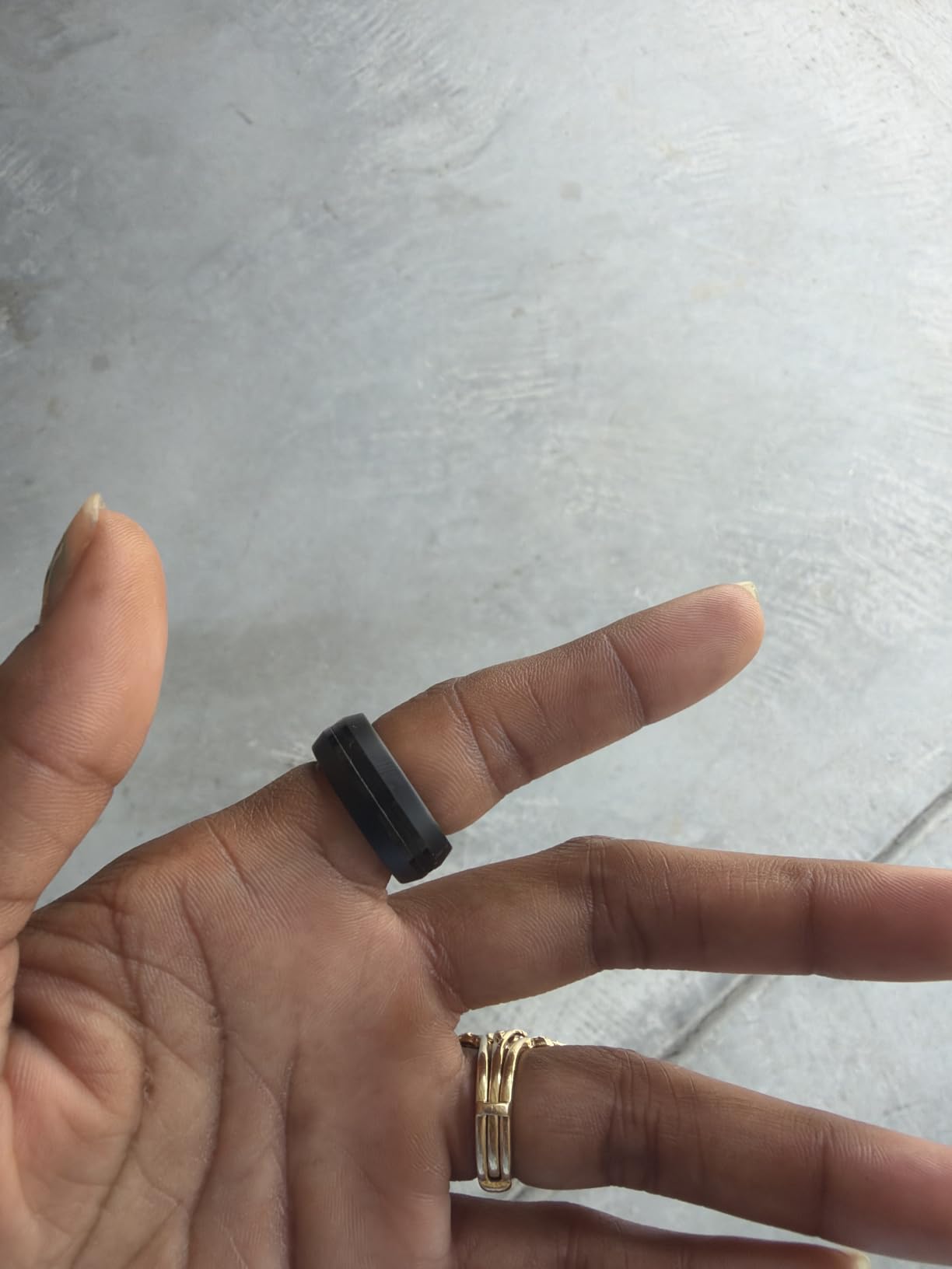 RENPHO Lynx Smart Ring, Subscription-Free App, Silver, Size 8 customer photo 1