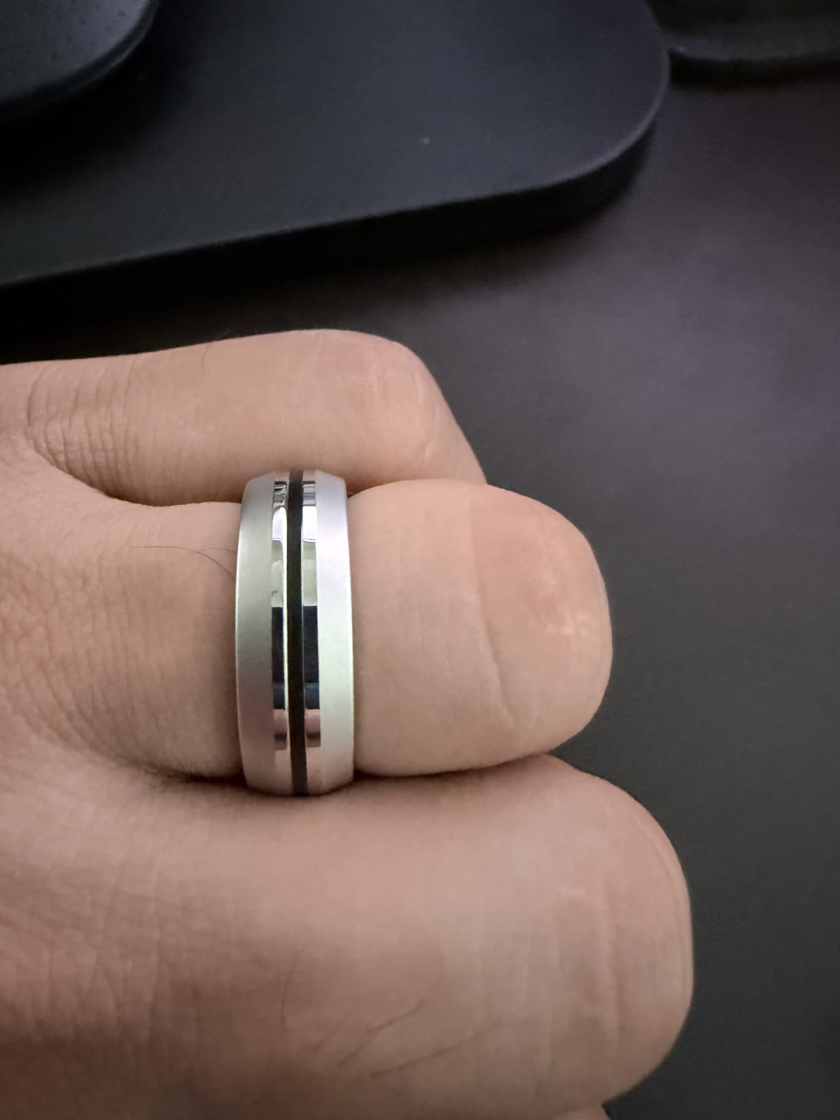 RENPHO Lynx Smart Ring, Subscription-Free App, Silver, Size 8 customer photo 2