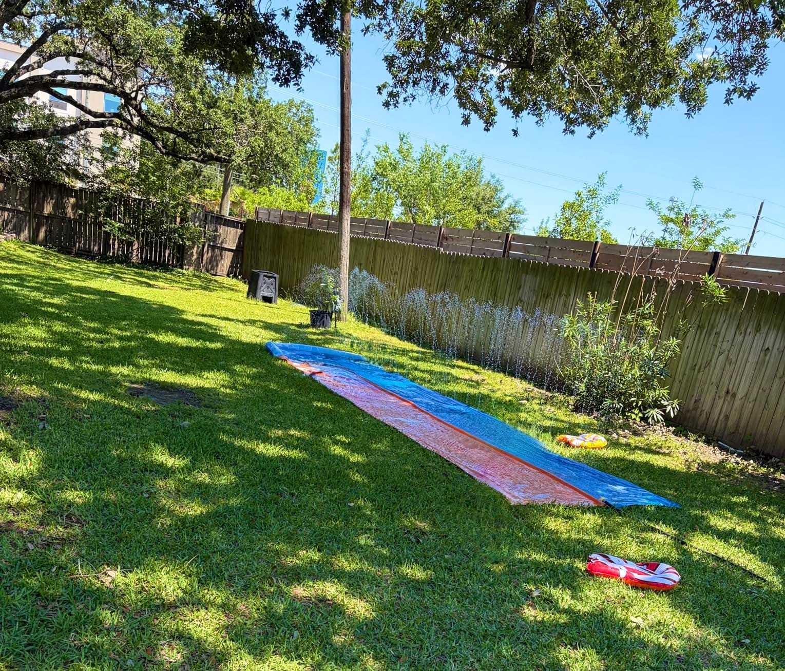 JOYIN 32.5FT Water Slide and 2 Inflatable Boards, Extra Long Heavy Duty Double Lawn Waterslide with Sprinkler for Kids Adults Backyard Summer Water Toy Outdoor Fun, Blue, Green customer photo 2