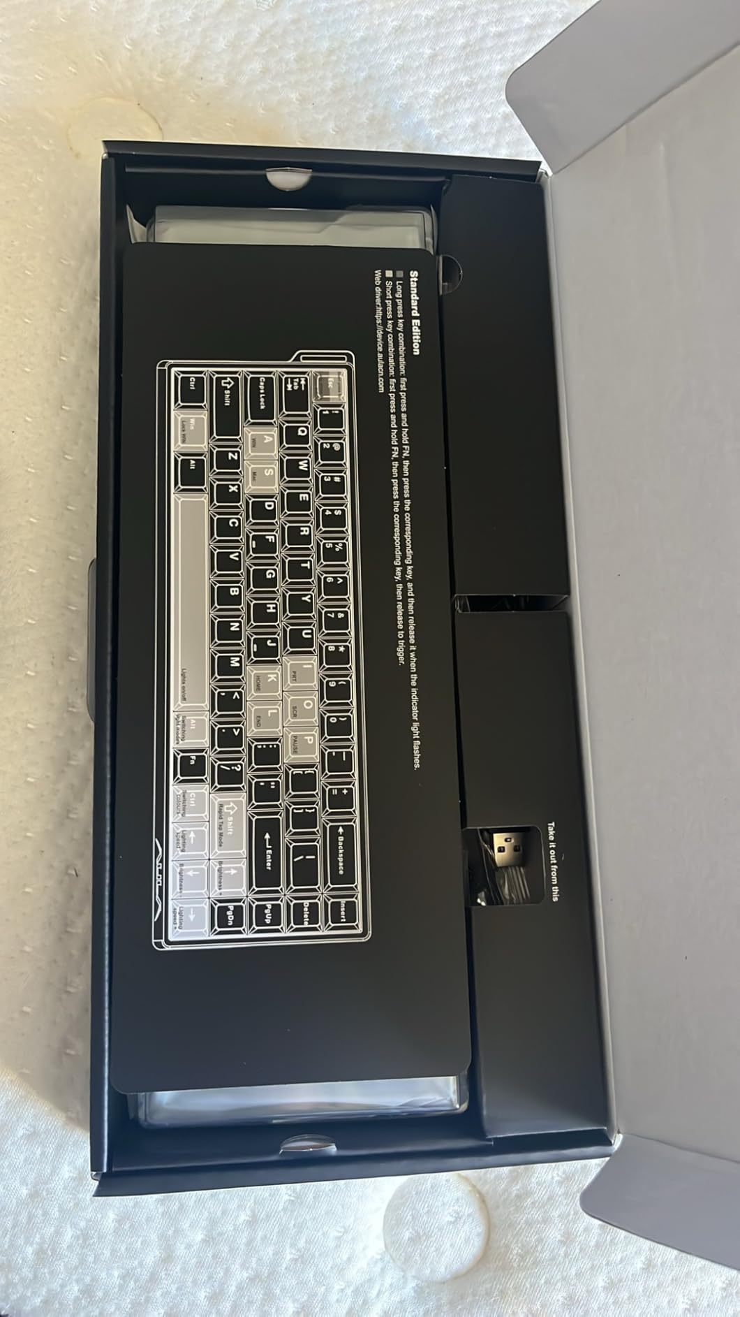 AULA WIN68 HE Mechanical Gaming Keyboard 60%, Hall Effect Magnetic Switch, Fast Trigger Mode Adjustable Actuation, 8000Hz Polling Rate, RGB Backlit, Wired Black Keyboard for Laptop/PC Gamer customer photo 1
