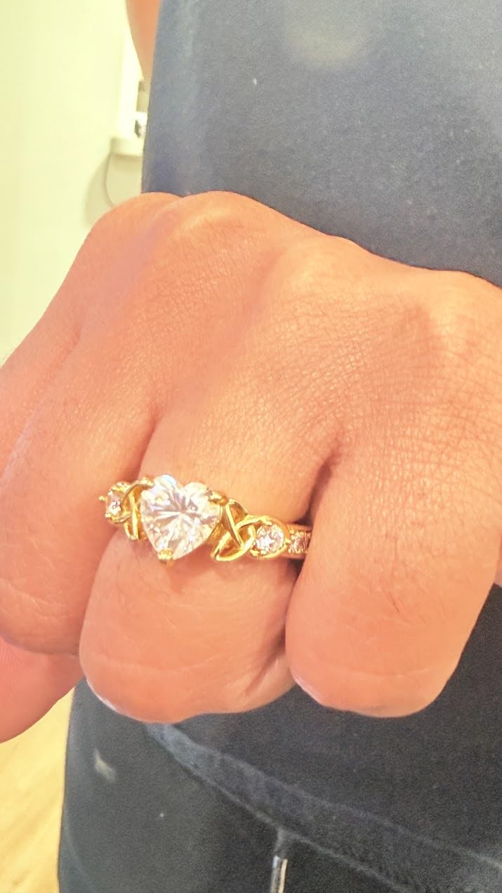 2CT Heart Shaped Moissanite Promise Ring for Her customer photo 1