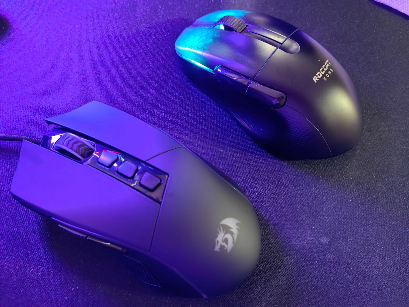 Redragon M725 Honeycomb Shell Gaming Mouse Wireless, Ultra Lightweight 49g, 8000 DPI Tri-Mode BT5.1/2.4GHz/Type-C Wired Gamer Mouse with 2 Side Buttons, Macro Programmable for PC/Mac/Laptop, Black customer photo 1