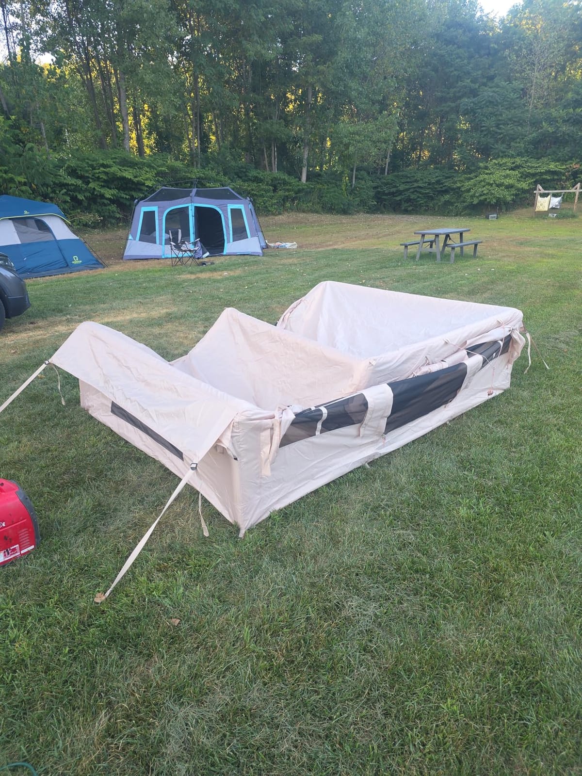 Inflatable Camping Tent, 4-6/6-8 Person Blow Up Tent, Waterproof 4 Season Family Tent for Camping, Glamping & Outdoor Adventures customer photo 2