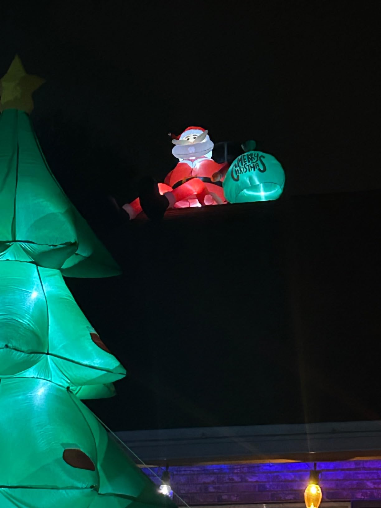 OurWarm 10FT Christmas Inflatable Outdoor Decoration, Giant Elf Inflatable Outdoor Christmas Blow up Yard Decorations with LEDs, Outdoor Christmas Inflatables for Outside Roof Lawn Holiday Xmas Decor customer photo 1