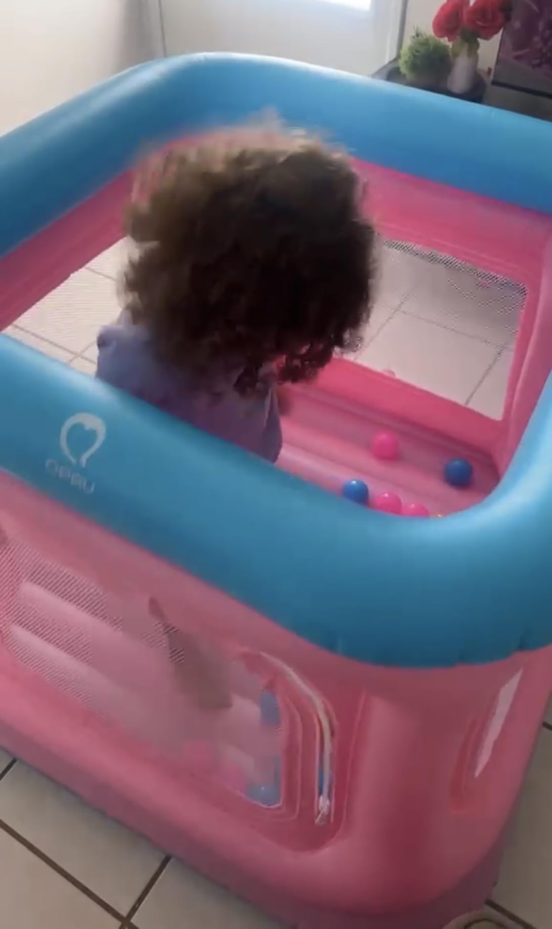 QPAU 3-in-1 Inflatable Bounce House with Pump for Toddlers 1-3 customer photo 1