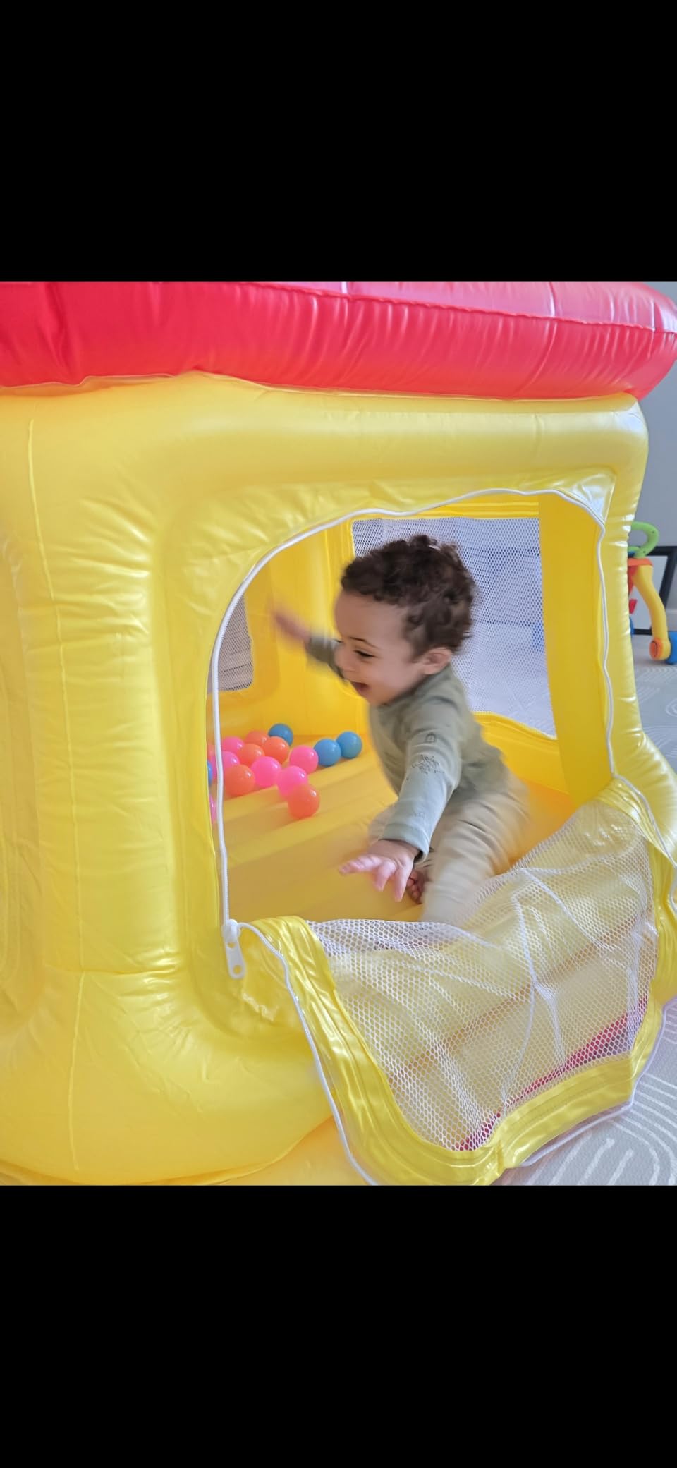 QPAU 3-in-1 Inflatable Bounce House with Pump for Toddlers 1-3 customer photo 2
