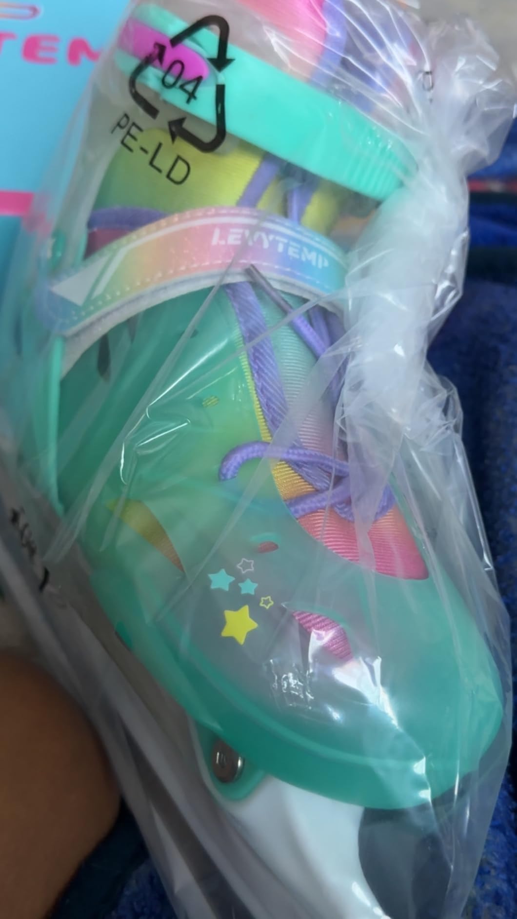 Adjustable Girls Ice Skates for Kids - Ice Skating Shoes - Hockey Lace-Up Skates for Youth Beginners,Pink Blue Green customer photo 1