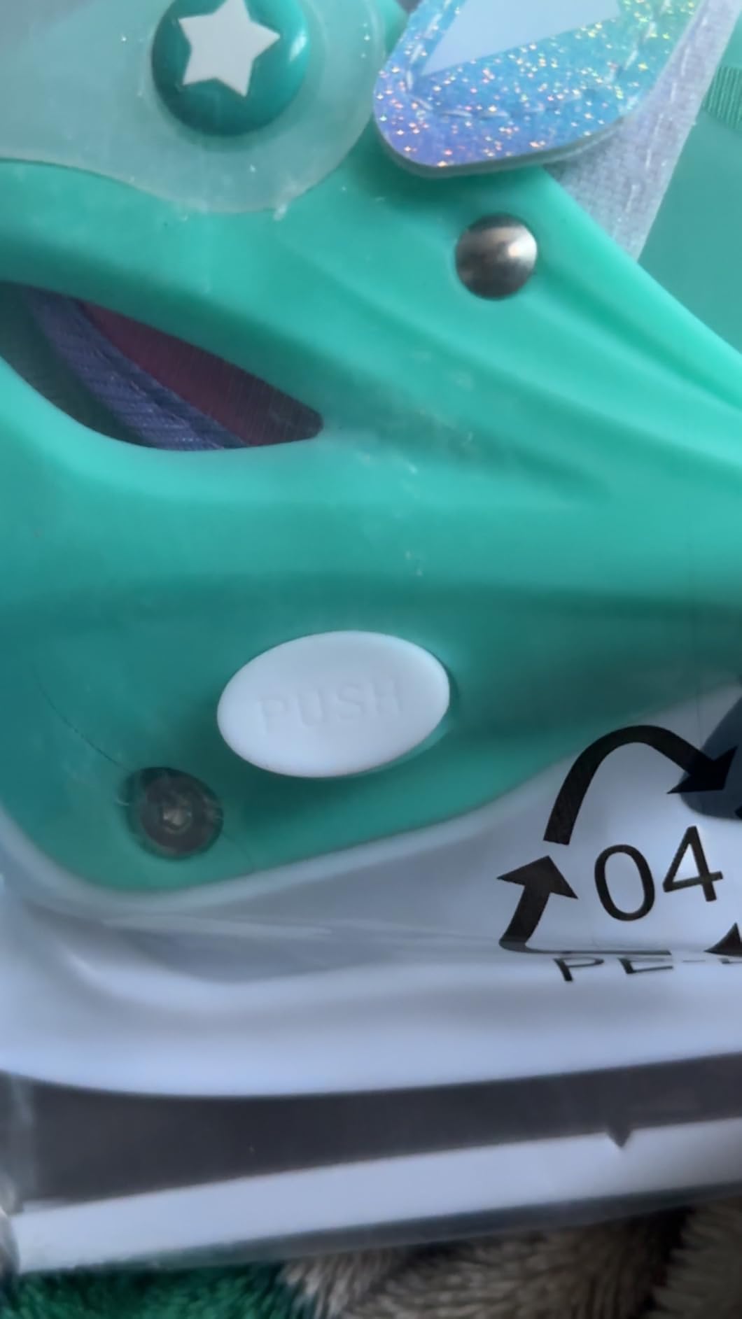 Adjustable Girls Ice Skates for Kids - Ice Skating Shoes - Hockey Lace-Up Skates for Youth Beginners,Pink Blue Green customer photo 2