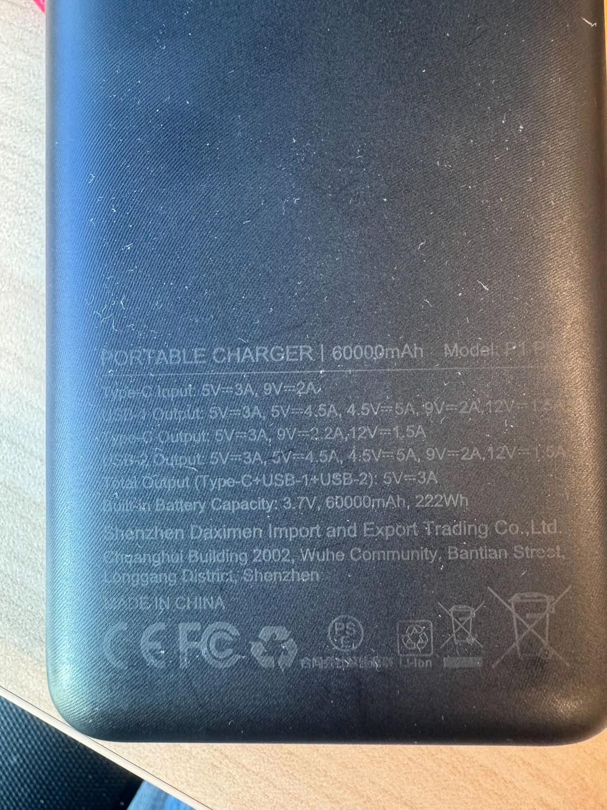 ZZI Portable Charger Power Bank 60000mAh, 22.5W PD Fast-Charge Battery Pack | Charge 5 Devices, 3-Ports & 3 in 1 Cable, 60% in 30min, 10 times for iPhone, Fit All Cell Phone/Tablets,Camping/Travel/Outage customer photo 2