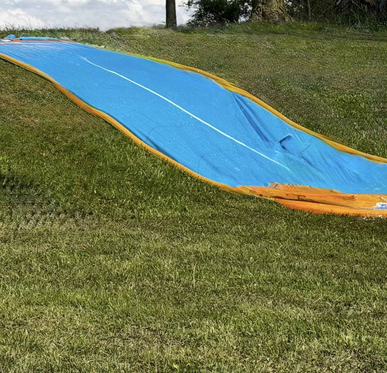 Spring Water Slip and Water Slide, 22ft *2 Lanes Slip Water Slides for Kids Backyards Ages 5-8 8-12 with Sprinkler and Inflatable Bodyboards, Summer Water Fun Toy for Outdoor Lawn Games Play customer photo 1