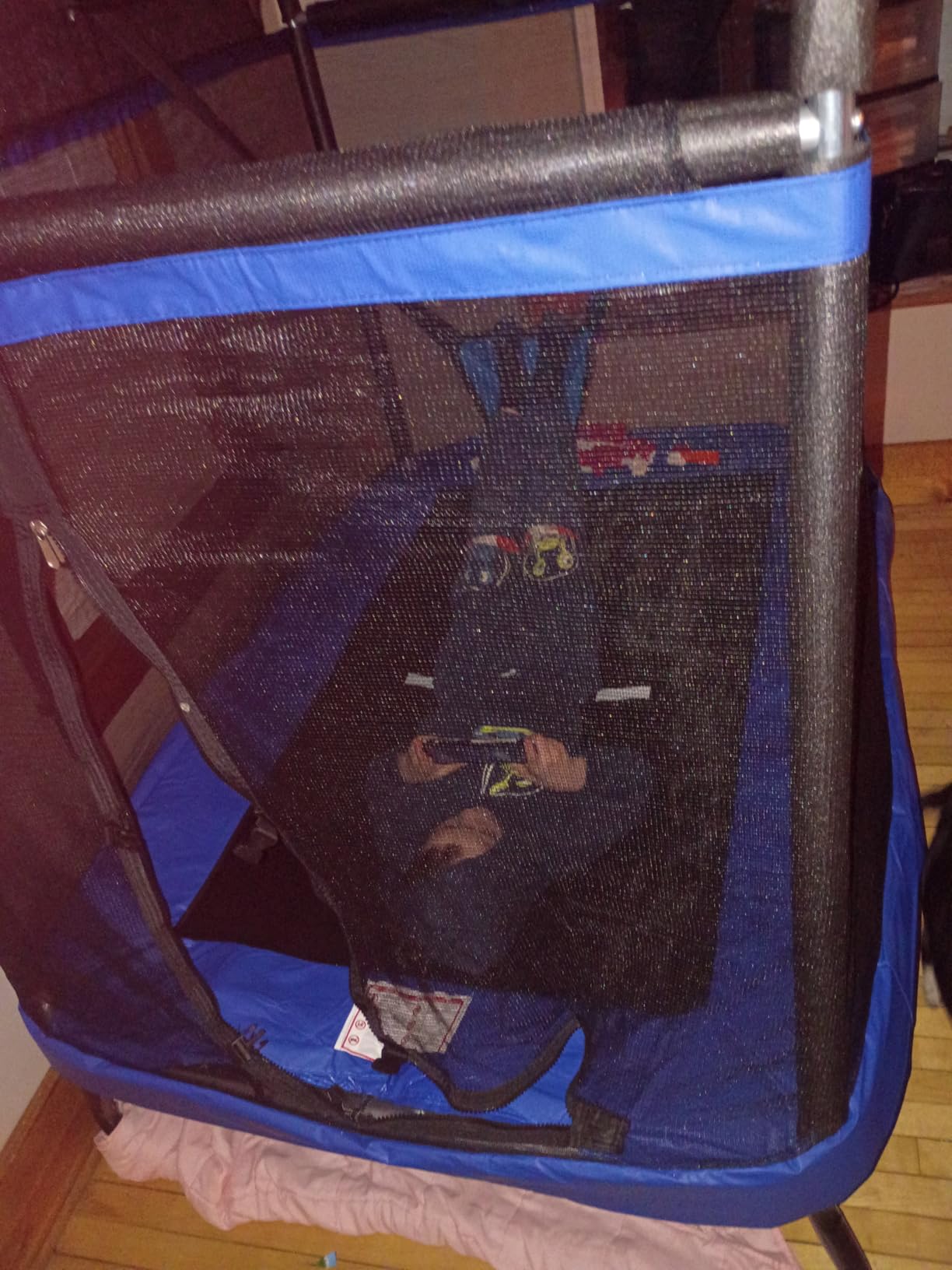 Giantex 6 FT Trampoline for Kids with Swing, Toddler Trampolines with Safety Enclosure Net, ASTM Approved, Rectangle Indoor & Outdoor Mini Kids Trampoline customer photo 2