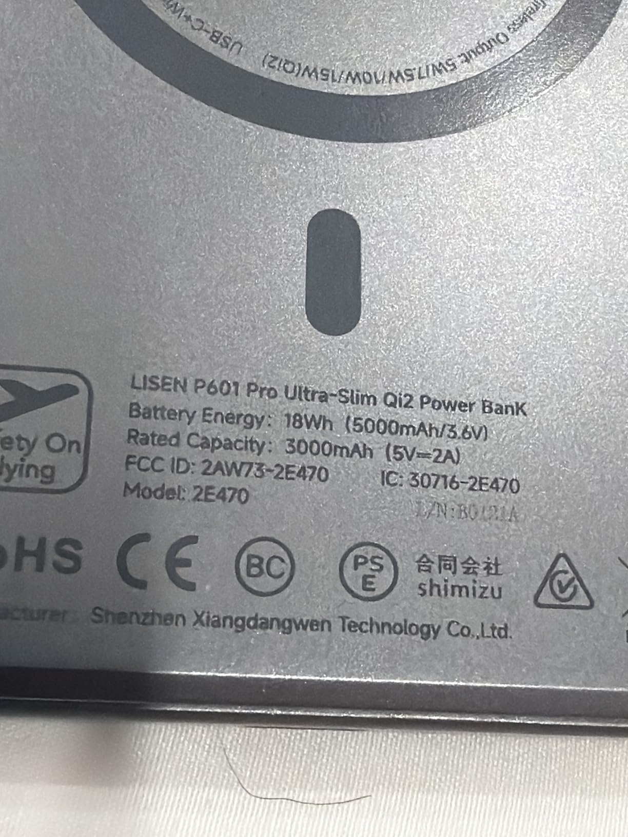 LISEN 0.3'' Ultra Slim [Qi2 15W] for MagSafe Battery Pack Power Bank, QI2 Certified 5000mAh Wireless Portable Charger,Travel Magnetic Power Bank for iPhone 17 Pro Max Plus Air 16 15 14 13 12 customer photo 2