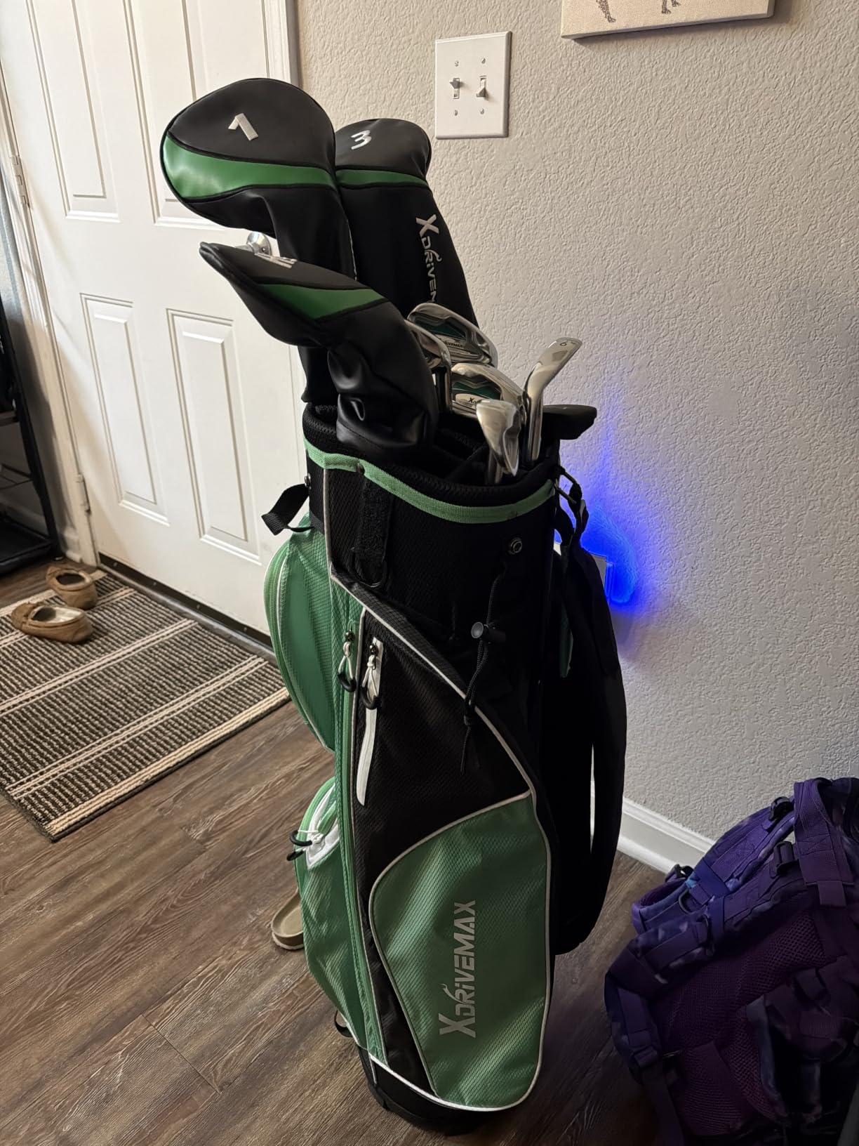 XDriveMax 10 Pieces Complete Mens Womens Golf Clubs Set Right Hand for Men Women Includes Stand Bag with Rain Hood, 1#Driver 3#Wood #5 Hybrid,with 3 Head Covers, 6# 7# 8# 9# PW# Irons and Putter customer photo 2