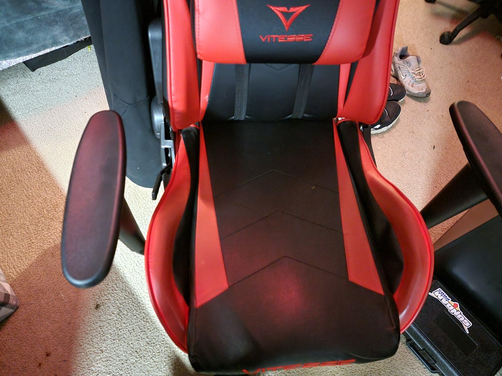 VITESSE 400 lbs Red Ergonomic Video Gaming Chair for Adults customer photo 2