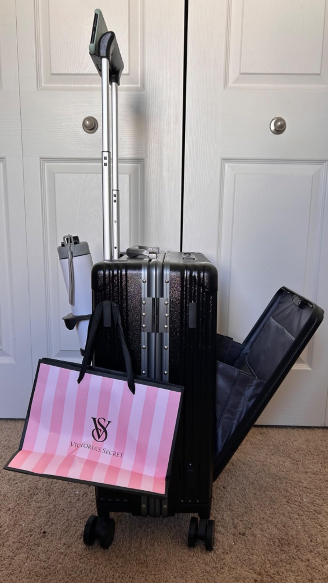 feilario PC Hardside Carry On Luggage, Aluminum Frame, TSA Lock, Cup Holder customer photo 1