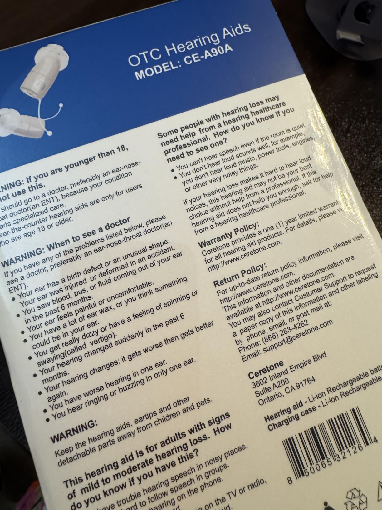 Ceretone Supermini OTC Hearing Aids for Seniors, Rechargeable, Invisible customer photo 2