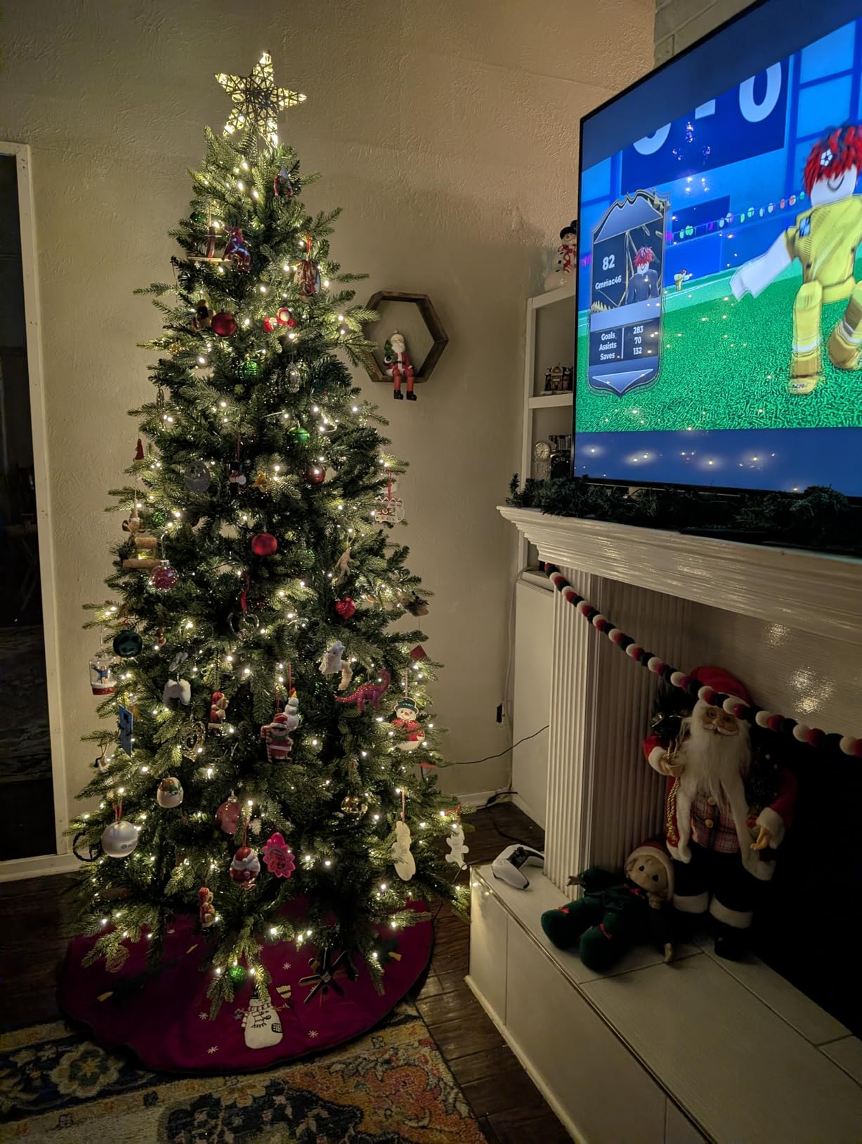 SHareconn 7.5 ft Artificial Prelit Balsam Fir Christmas Tree Color Lights customer photo 1