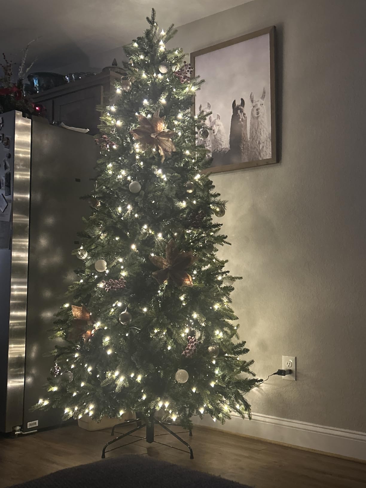 SHareconn 7.5 ft Artificial Prelit Balsam Fir Christmas Tree Color Lights customer photo 2