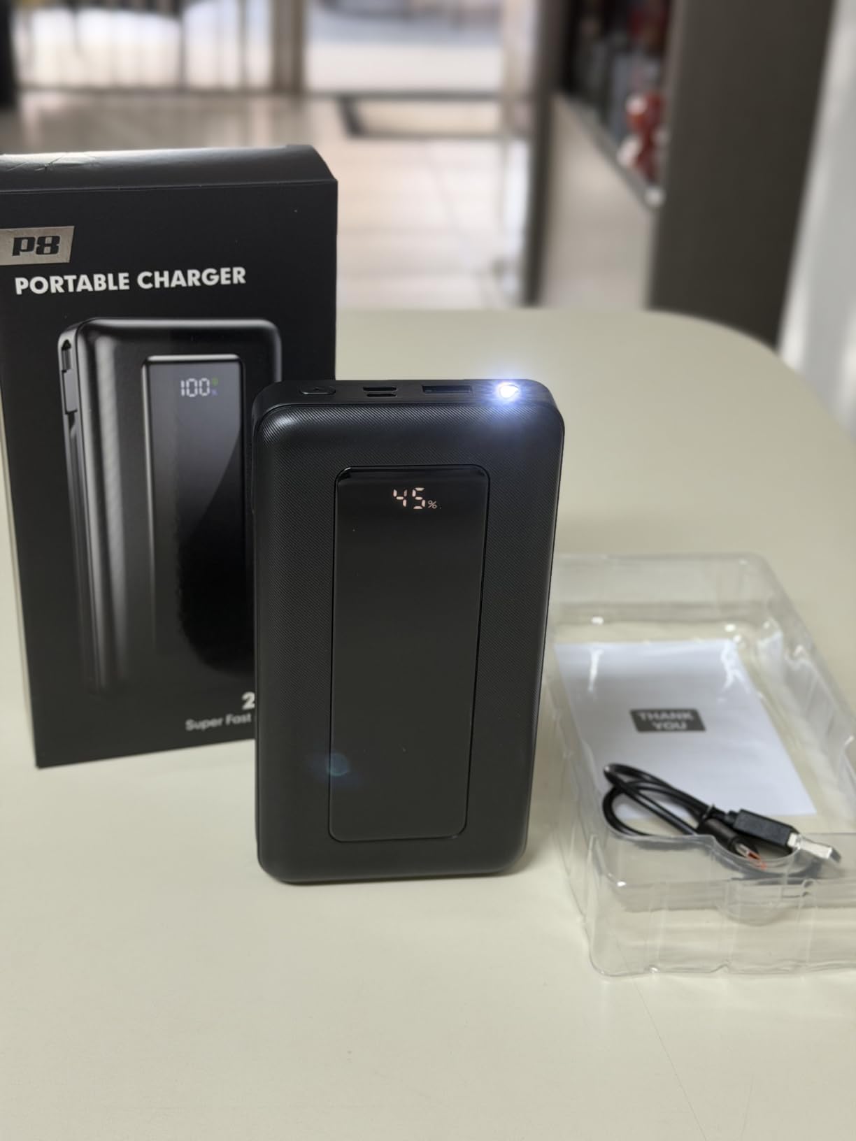 50000mAh Portable Charger Power Bank, Fast Charging with Built in Cables customer photo 2