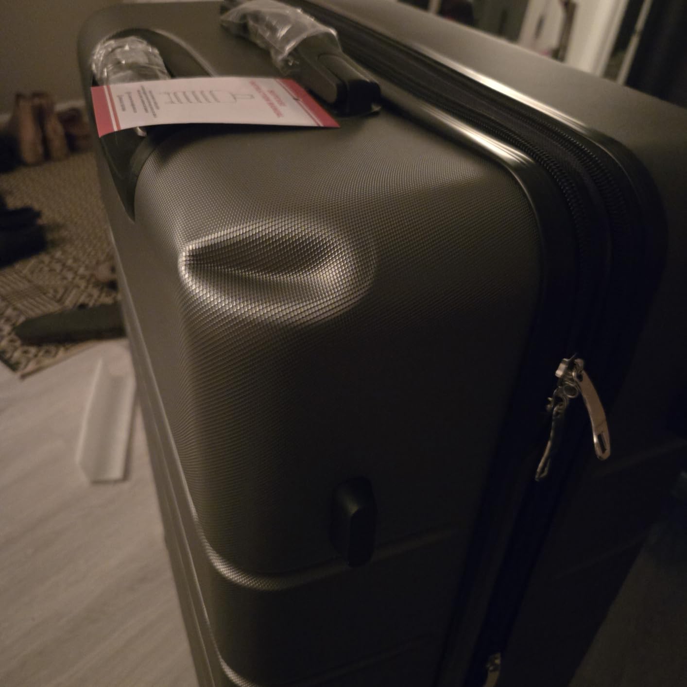 Sweetcrispy 28 Inch Checked Luggage, Suitcase with Spinner Wheels customer photo 2