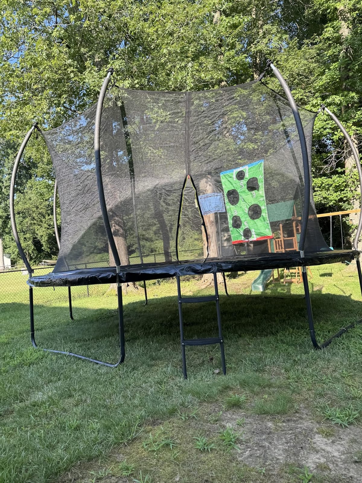ACWARMHOME Trampoline Outdoor 16FT 15FT 14FT 12FT 10FT 8FT with Enclosure, Anti-Rust Coated Frame, Backyard Large Recreational Trampolines with Net for Kids & Adults, ASTM Approved customer photo 1