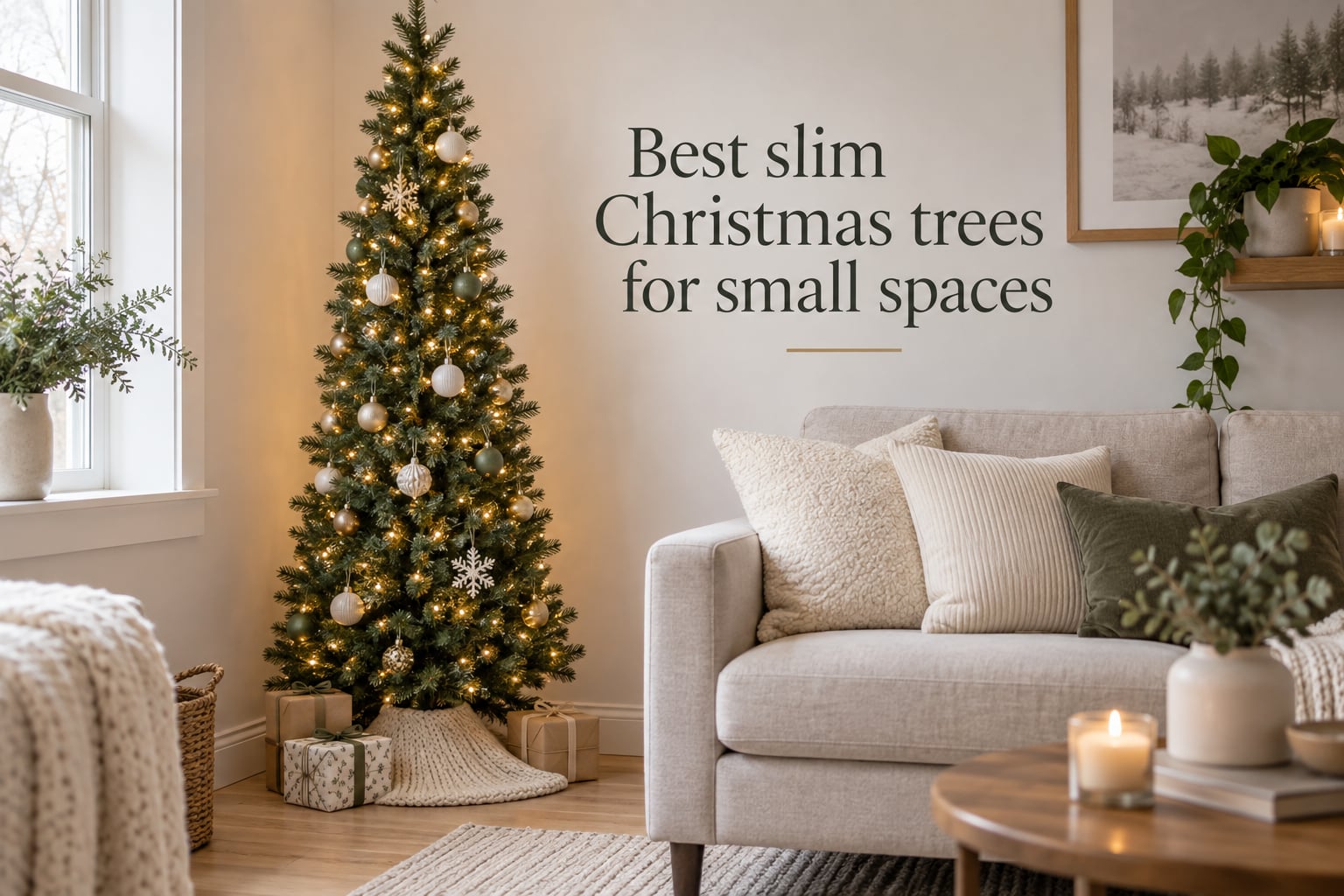 Best slim Christmas trees for small spaces