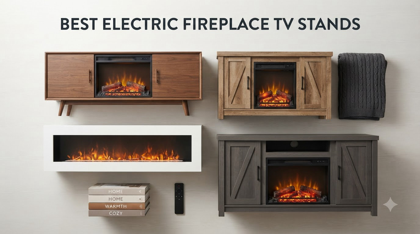 best electric fireplace TV stands
