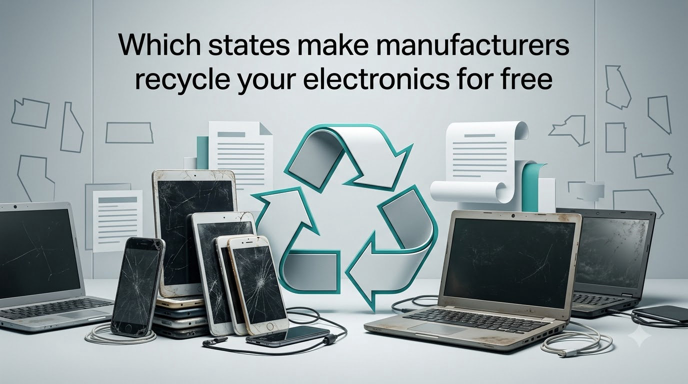 Which states make manufacturers recycle your electronics for free