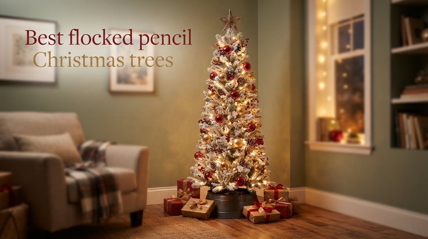 Best flocked pencil Christmas trees